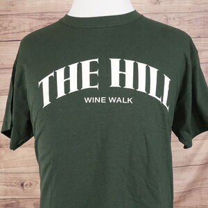 THE HILL WINE WALK ST LOUIS MO ITALIA ITALIAN GREEN TSHIRT SIZE L LARGE